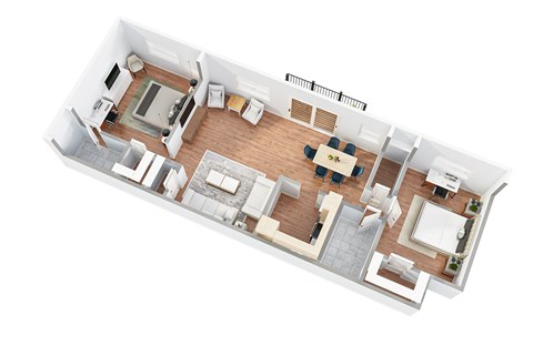 Split 2 bedroom with balcony at Kensington House, Maryland